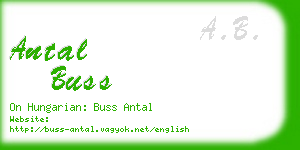 antal buss business card